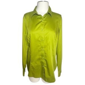 Coldwater Creek Green Button Down Shirt
